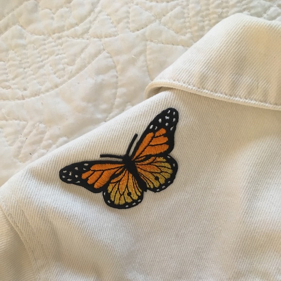 Denim Utility Jacket with Embroidery - Picture 4 of 14